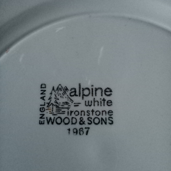 Vtg Alpine White Ironstone Canada Centenaire Plate - Picture 4 of 4